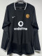 2003/2004 Man Utd Away  Long Sleeve Retro Soccer Jersey