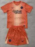 25/26 PSG Goalkeeper Orange Kids Soccer Jersey