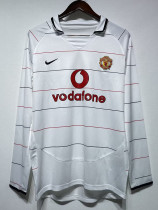 2003/2004 Man Utd Third  Long Sleeve Retro Soccer Jersey