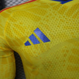 25/26 Colombia Home Long Sleeve Player Version Soccer Jersey