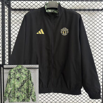 25/26 Man Utd Black&Green Double Sided Windbreaker (双面风衣)