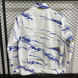 25/26 Italy White & Blue Double Sided Windbreaker (双面风衣)