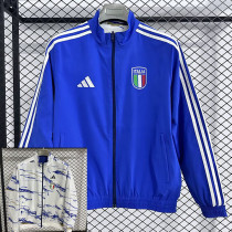 25/26 Italy White & Blue Double Sided Windbreaker (双面风衣)
