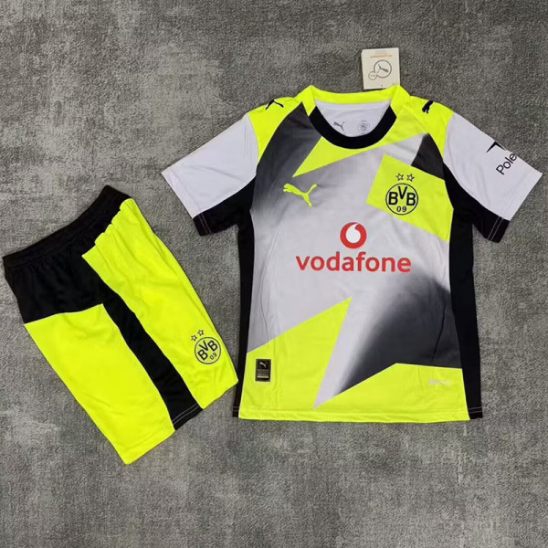 25/26 Dortmund Away Kids Soccer Jersey