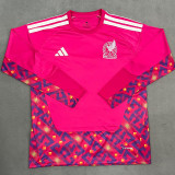 26/27 Mexico Goalkeeper  Long Sleeve Red Fans Soccer Jersey