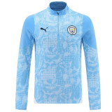 25/26 Man City Sky Printing Half Pull Tracksuit  (半拉链)