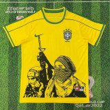 26/27 Brazil Ｗarrior Yellow Fans Soccer Jersey