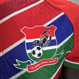 25/26 Gambia Red Player Version Soccer Jersey