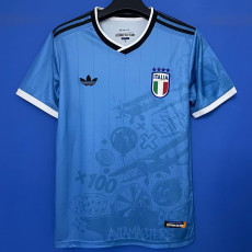 25/26 Italy Game Edition Blue Fans Soccer Jersey