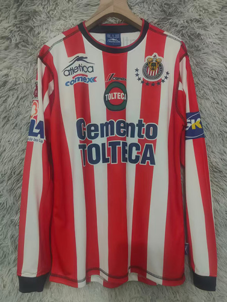 2002/2003 Chivas Home Retro  Long Sleeve Soccer Jersey