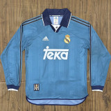 1999/2000 RMA Blue Retro Long Sleeve Soccer Jersey