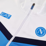 25/26 Napoli White # Blue Jacket Tracksuit
