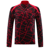 25/26 ATM Black &Red Streaks Half Pull Tracksuit  (半拉链)