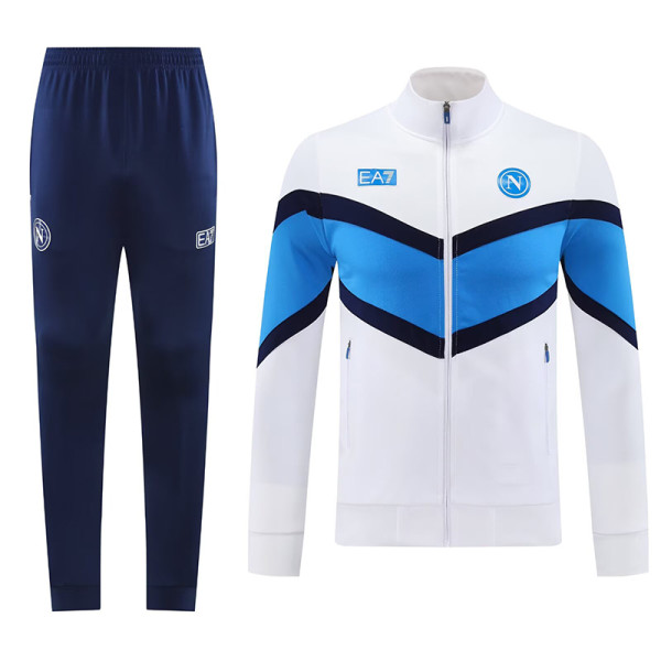 25/26 Napoli White # Blue Jacket Tracksuit