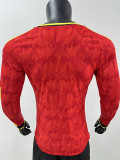 26/27 Belgium Home Player Version Long Sleeve Soccer Jersey