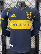 25/26  Boca Juniors Home Player Version  Long Sleeve Soccer Jersey（两袖CETROGAR)