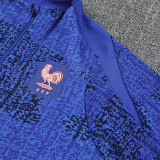26/27 France Royal Blue Inkjet Half Pull Tracksuit  (半拉链)
