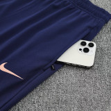26/27 France Royal Blue Inkjet Half Pull Tracksuit  (半拉链)
