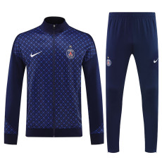 25/26 PSG Grid Pattern Royal Blue Jacket Tracksuit
