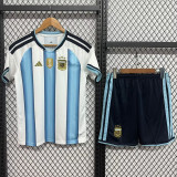 26/27 Argentina Home Kids Soccer Jersey(带胸前章)