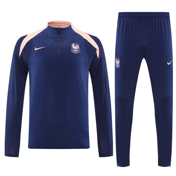 26/27 France Royal Blue Half Pull Tracksuit  (半拉链)