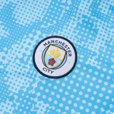 25/26 Man City Light Blue Inkjet Training Short Suit#D25219