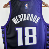 23/24 KINGS WESTBROOK #18 Purple Flying Man Limited Top Quality Hot Pressing NBA Jersey