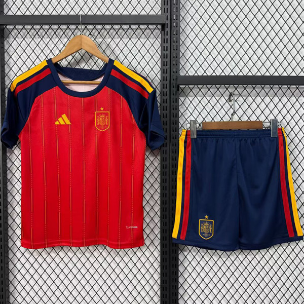 26/27 Spain Home Kids Soccer Jersey