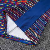 25/26 BAR Diagonal inkjet Blue Half Pull Tracksuit# B25106 (半拉链)