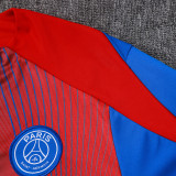 25/26 PSG Blue Red Inkjet Kids Half Pull Tracksuit#E25188 (童装/半拉链)
