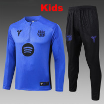25/26 BAR Steel Seal Edition Purple Kids Half Pull Tracksuit# E25181(童装半拉链)