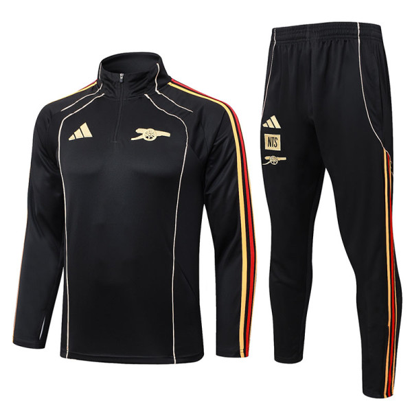 25/26 ARS Black Retro Edition Half Pull Tracksuit #B25113(半拉链)