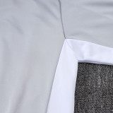 25/26 RMA Grey Kids Half Pull Tracksuit#E25182(半拉链)