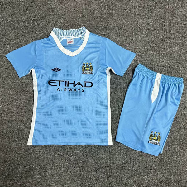 2011/2012 Man City Home Kids Retro Soccer Jersey