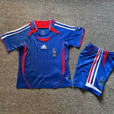 2006 France Away Kids Retro Soccer Jersey