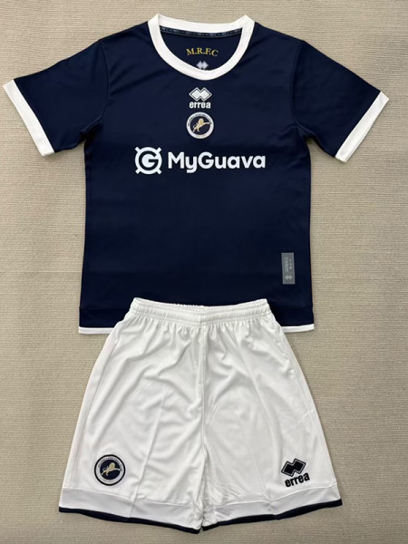 25/26 Millwall Home Kids Soccer Jersey