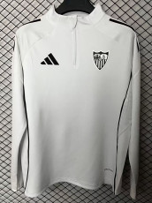 25/26 Sevilla White Half Pull Tracksuit (半拉链)