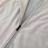 25/26 Bayern Grey White Retro Windbreaker Tracksuit