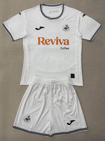 25/26 Swansea Home Kids Soccer Jersey