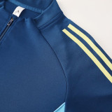 25/26 AD Royal Blue Half Pull Tracksuit#AB09蔚蓝(半拉链)