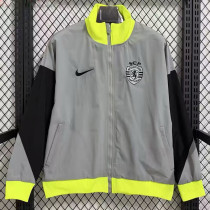 25/26 Sporting Lisbon Grey Ｗaterproof Retro windbreaker