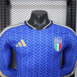 25/26 Italy Home Player Version Long Sleeve Soccer Jersey