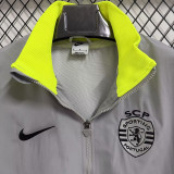 25/26 Sporting Lisbon Grey Ｗaterproof Retro windbreaker