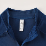 25/26 AD Royal Blue Half Pull Tracksuit#AB09蔚蓝(半拉链)