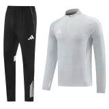 25/26 AD Grey Half Pull Tracksuit#AB09蔚蓝(半拉链)