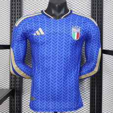 25/26 Italy Home Player Version Long Sleeve Soccer Jersey