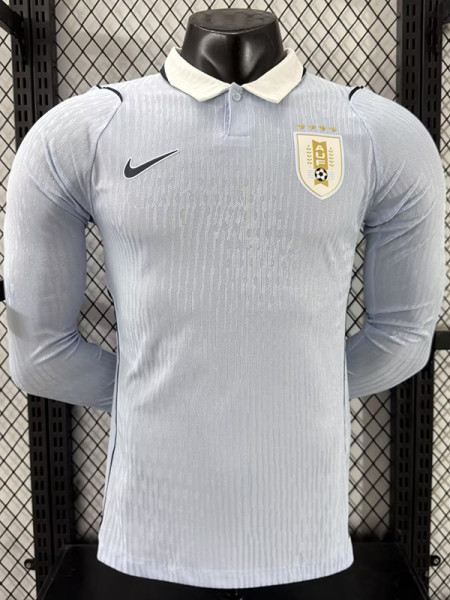 26/27 Uruguay Home Player version Long Sleeve Soccer Jersey