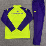 25/26 Fiorentina Fluorescent Green Half Pull Tracksuit (半拉链)