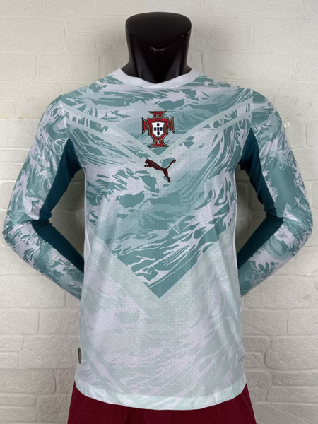 26/27 Portugal Away White Player Version Long Sleeve Soccer Jersey