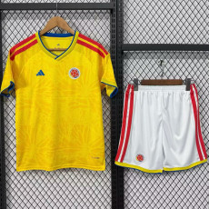 26/27 Colombia Home &White pants Kids Soccer Jersey#白色裤子